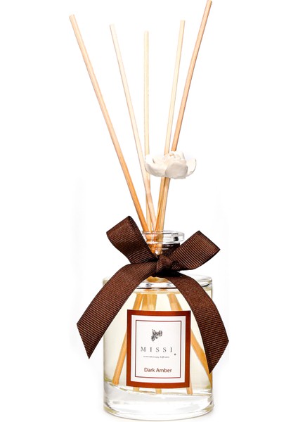 110 ml Silindir Şişe Dark Amber Bambu Çubuklu Oda Kokusu