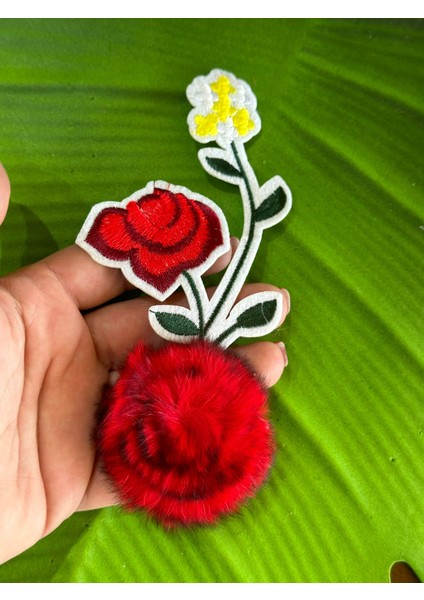 17X6 cm Ütü Ile Yapışan Nakış Işleme Çiçek Aaplike Arma Giyim Dikiş Aksesuarı