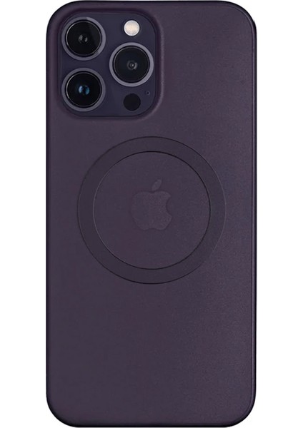 Apple iPhone 15 Pro Telefon Kılıfı Magsafe Ultra Ince Derin Mor