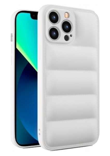 Apple Iphone 14 Pro Uyumlu Puffer Silikon Kılıf Kamera Koruma Lens Korumalı Parlak Telefon Kılıfı