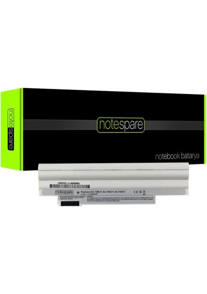 Acer ile Uyumlu Aspire One D260-2BQGSS_XP616 3g Notebook Batarya Pil Beyaz