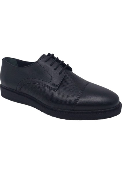 211 Erkek Siyah Bağcıklı Deri Klasik Hafif Ayakkabı fırsatları