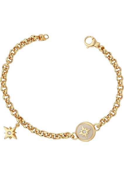 14K Altın Cetaş Polaris Yıldızı Bileklik