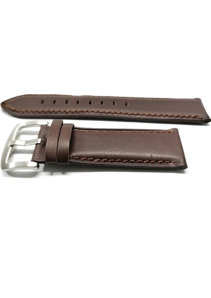 Düz Hakiki Kahverengi 22 mm Saat Kordonu 4 /1 fiyatları