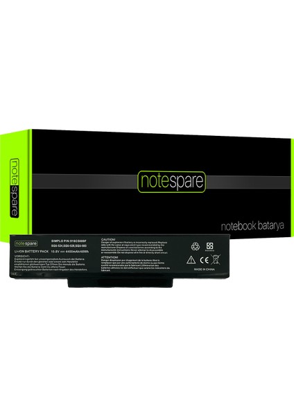 Msı ile Uyumlu Megabook GX630X, GX633, GX633X, GX640, GX640X, GX675 Notebook Batarya Pil