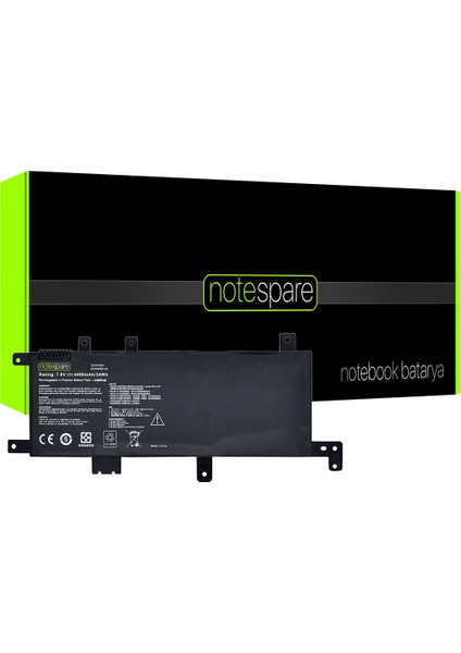 Asus ile Uyumlu Vivobook X542UR-GQ029T, X542UR-GQ030, X542UR-GQ272T Notebook Batarya Pil