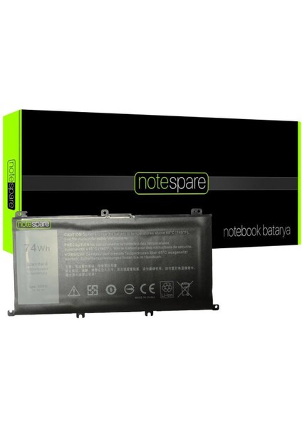 Dell ile Uyumlu Inspiron 15-7000 P65F, 15-7566, 15-7567 Notebook Batarya Pil