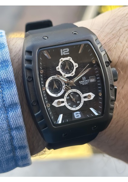 Yeni Model Naviforce Kronometreli Takvimli Spor Erkek Kol Saati