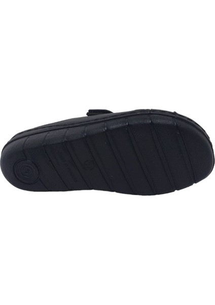2354 Kadın Siyah Cırtlı Günlük Kullanım Dolgu Topuk Terlik indirimleri