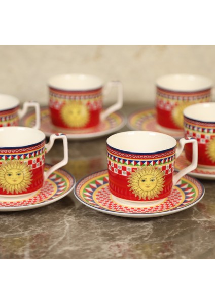 Güneş Motifli Sunshine 6'lı Kahve Fincan Takımı fiyatları