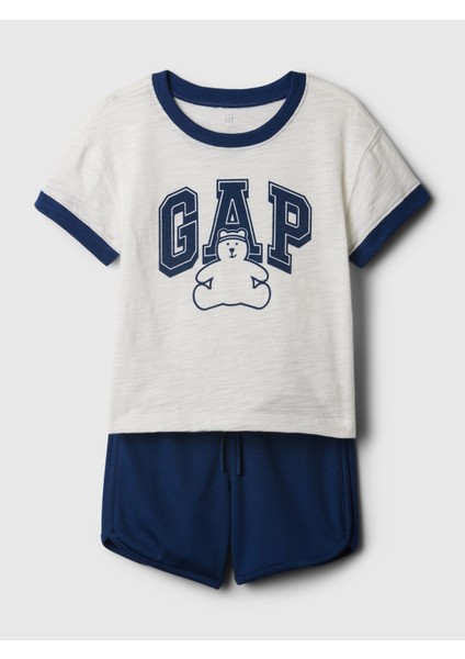 Erkek Bebek Beyaz Gap Logo Mix And Match Outfit Set