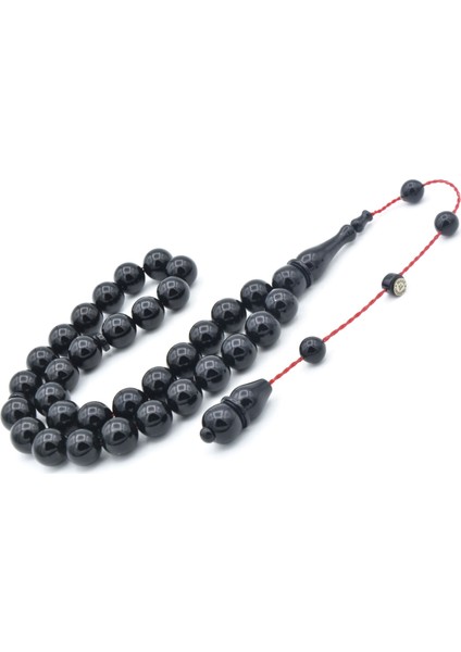 Ismail Karasapan Imzalı Küre Kesim Siyah Sıkma Kehribar Tesbih fiyatları