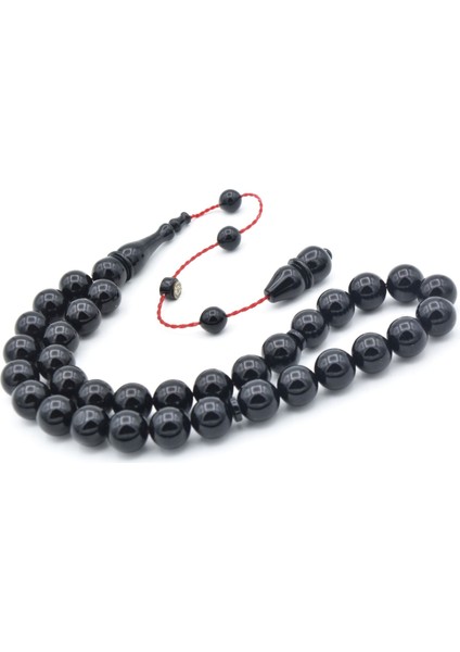 Ismail Karasapan Imzalı Küre Kesim Siyah Sıkma Kehribar Tesbih modelleri