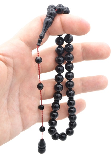 Ismail Karasapan Imzalı Küre Kesim Siyah Sıkma Kehribar Tesbih fırsatları