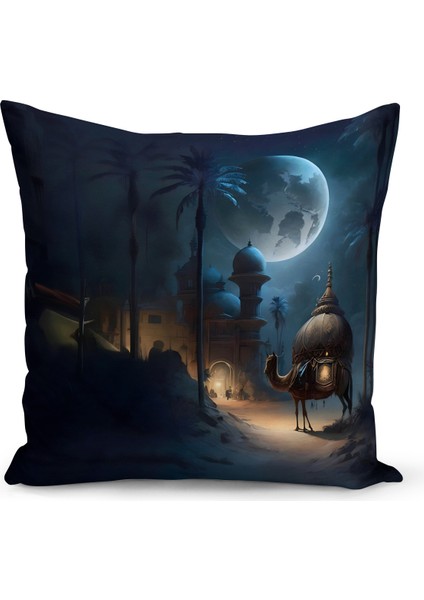 Ramazan Serisi Çift Tarafı Dijital Baskılı Kırlent Kılıfı (Ramadan Cushion Cover)