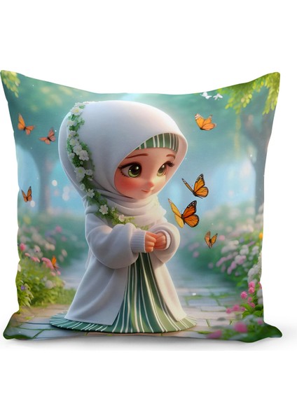 Ramazan Serisi Çift Tarafı Dijital Baskılı Kırlent Kılıfı (Ramadan Cushion Cover)