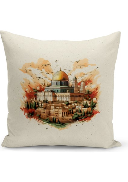 Ramazan Serisi Çift Tarafı Dijital Baskılı Kırlent Kılıfı (Ramadan Cushion Cover)
