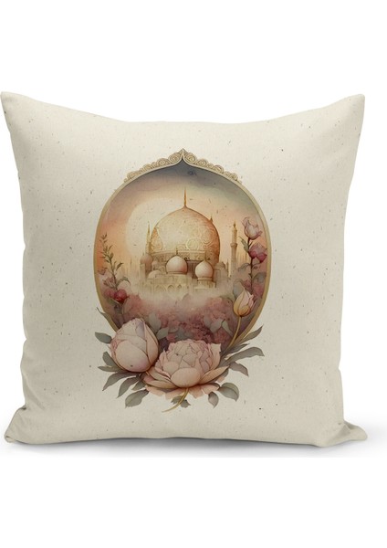 Ramazan Serisi Çift Tarafı Dijital Baskılı Kırlent Kılıfı (Ramadan Cushion Cover)
