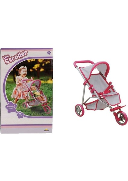 9614 3 Tekerlekli Pembe Gri Puset -Sunman