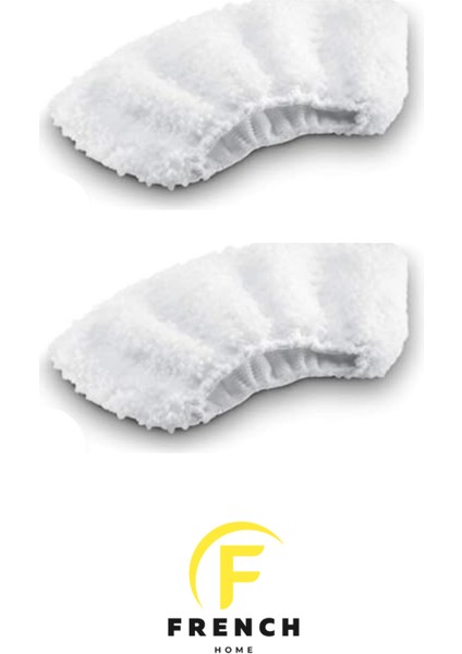 Karcher Beyaz Buharlı Temizlik Makinesi Beyaz Mikrofiber Bez Ikili Sc2 Sc3 Sc4 Sc5 Uyumlu
