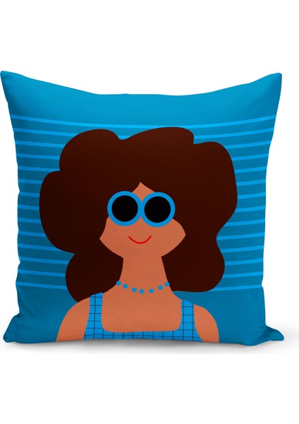 Retro Serisi Çift Tarafı Dijital Baskılı Kırlent Kılıfı (Retro Cushion Cover)