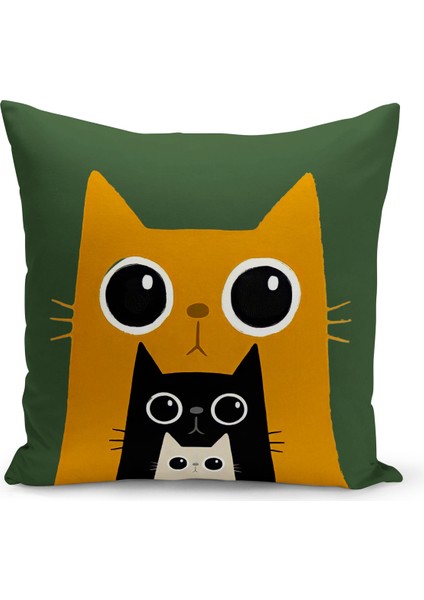 Retro Serisi Çift Tarafı Dijital Baskılı Kırlent Kılıfı (Retro Cushion Cover)