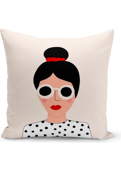 Retro Serisi Çift Tarafı Dijital Baskılı Kırlent Kılıfı (Retro Cushion Cover)
