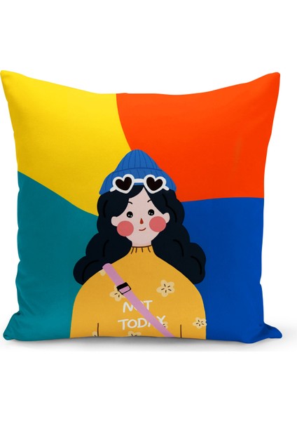 Retro Serisi Çift Tarafı Dijital Baskılı Kırlent Kılıfı (Retro Cushion Cover)