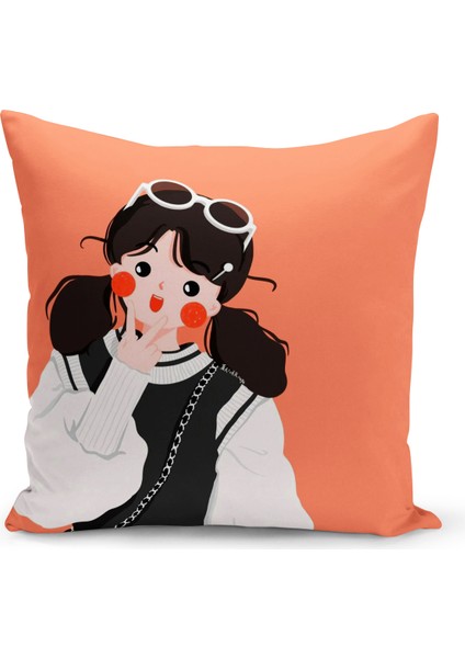 Retro Serisi Çift Tarafı Dijital Baskılı Kırlent Kılıfı (Retro Cushion Cover)