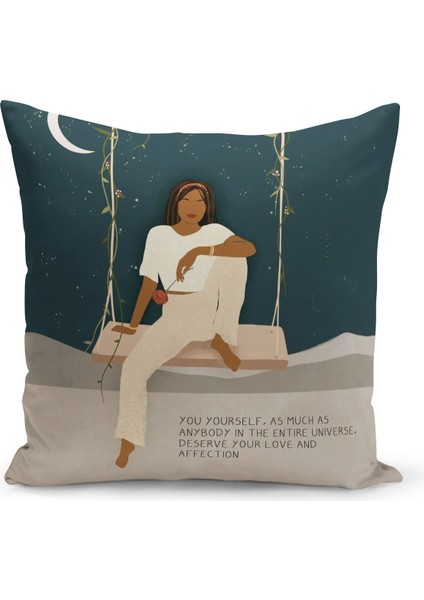 Bohem Serisi Çift Tarafı Dijital Baskılı Kırlent Kılıfı (Bohem Cushion Cover)