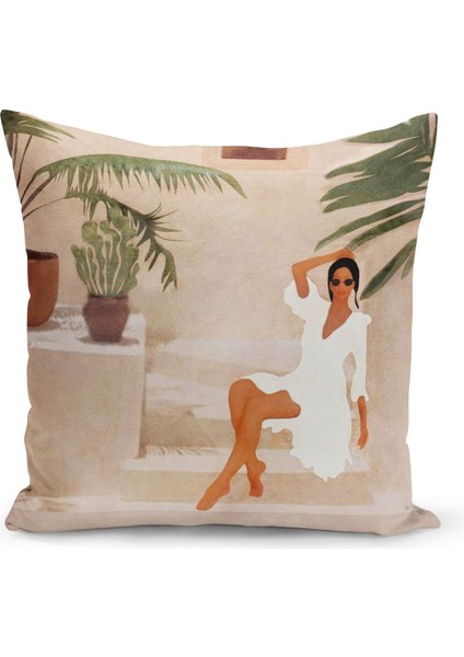 Bohem Serisi Çift Tarafı Dijital Baskılı Kırlent Kılıfı (Bohem Cushion Cover)