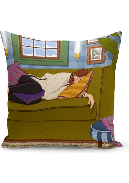 Bohem Serisi Çift Tarafı Dijital Baskılı Kırlent Kılıfı (Bohem Cushion Cover)