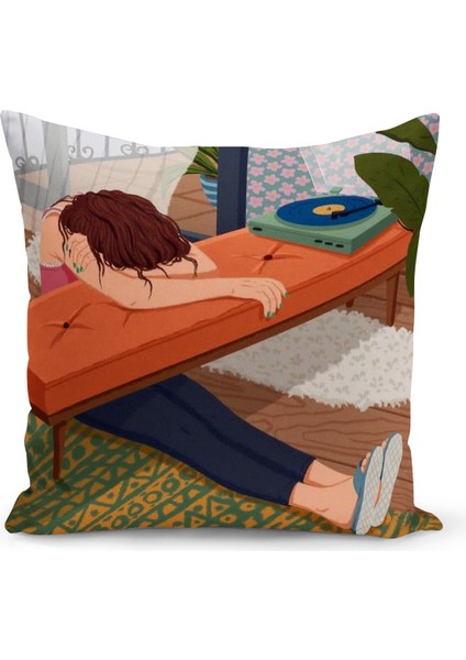 Bohem Serisi Çift Tarafı Dijital Baskılı Kırlent Kılıfı (Bohem Cushion Cover)