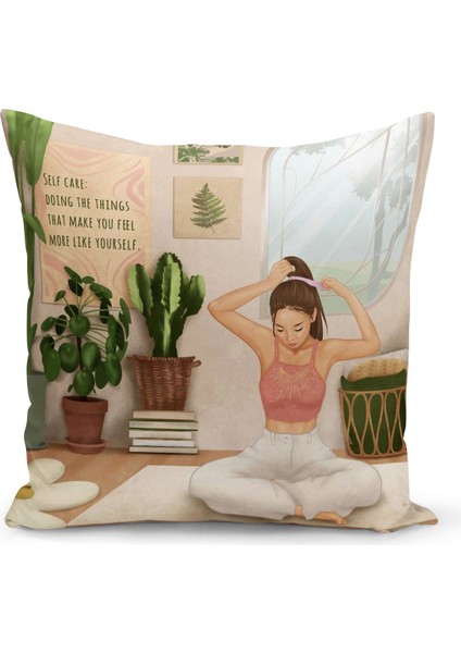 Bohem Serisi Çift Tarafı Dijital Baskılı Kırlent Kılıfı (Bohem Cushion Cover)