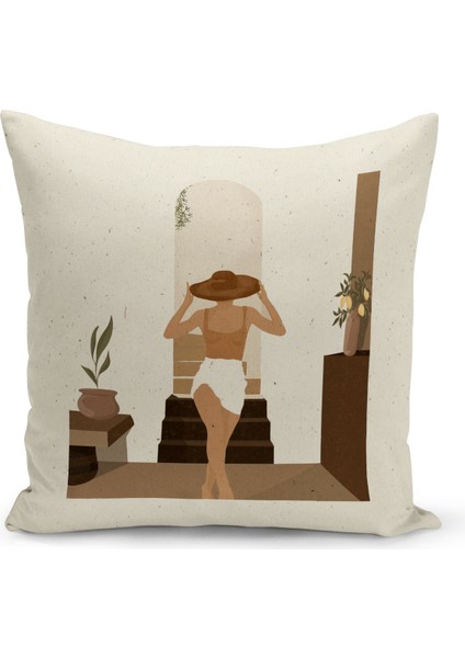 Bohem Serisi Çift Tarafı Dijital Baskılı Kırlent Kılıfı (Bohem Cushion Cover)