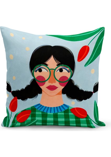 Retro Serisi Çift Tarafı Dijital Baskılı Kırlent Kılıfı (Retro Cushion Cover)