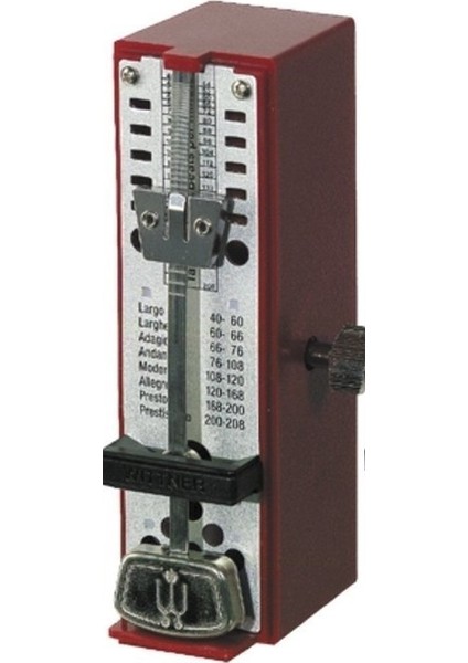 Super Mini Mekanik Zilsiz Kırmızı Metronom