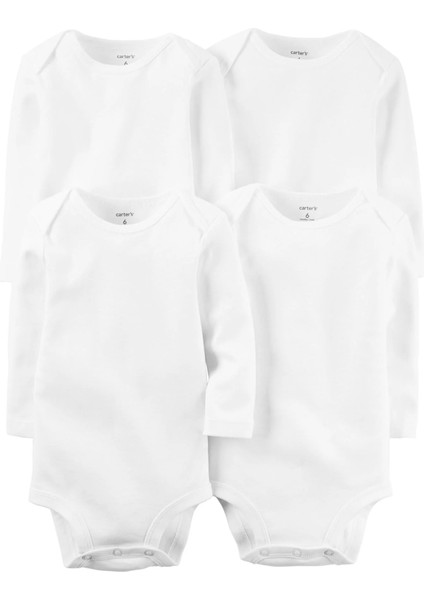 Carter's Layette Bebek 4'lü Body Set 1L930610 Beyaz