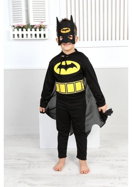 Neat Kids Batman Parti Doğum Günü Özel Gün Pelerinli Maskeli Kostüm