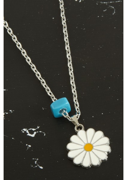 Papatya Mineli Kolye