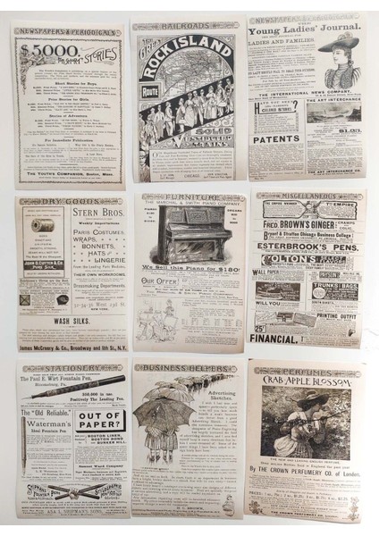 Vintage Gazete Temalı Scrapbook Kağıdı Seti Scrapbooking & Journal fırsatları