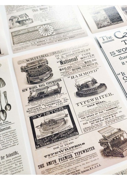 Vintage Gazete Temalı Scrapbook Kağıdı Seti Scrapbooking & Journal indirimleri