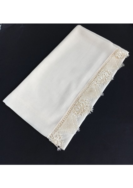 El Işi Iğne Oyası Mevlüt Başörtüsü 140 * 70 cm Boyutunda - Krem Enginar Göbek Model modelleri