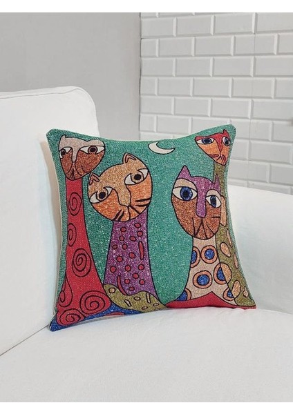 Goblen Dokuma Kırlent Kılıfı 43X43CM