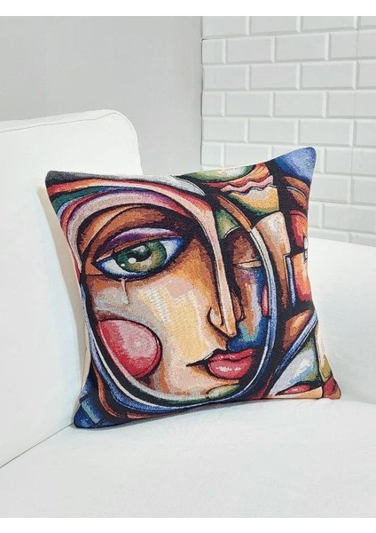 Goblen Dokuma Kırlent Kılıfı 43X43CM