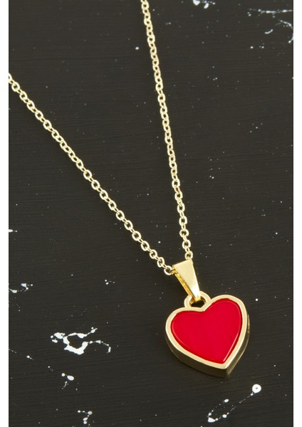 Kalp Polyester Kolye