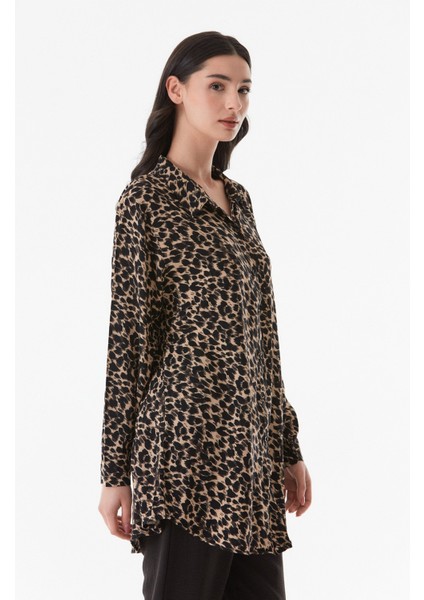 Fullamodest Leopar Desenli Büyük Beden Palazzo Takım fiyatları