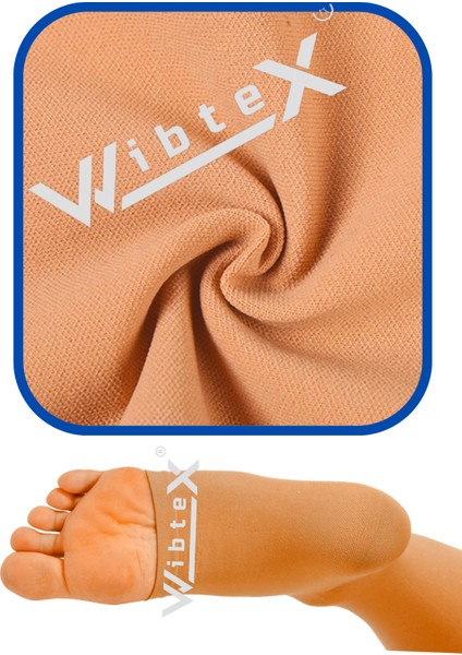 Diz Altı Varis Çorabı Burnu Açık Ten Rengi Orta Basınç Ccl2 Çift Bacak WibteX Diz Altı Varis Çorabı Burnu Açık Ten Rengi Orta Basınç Ccl2 Çift Bacak fırsatları