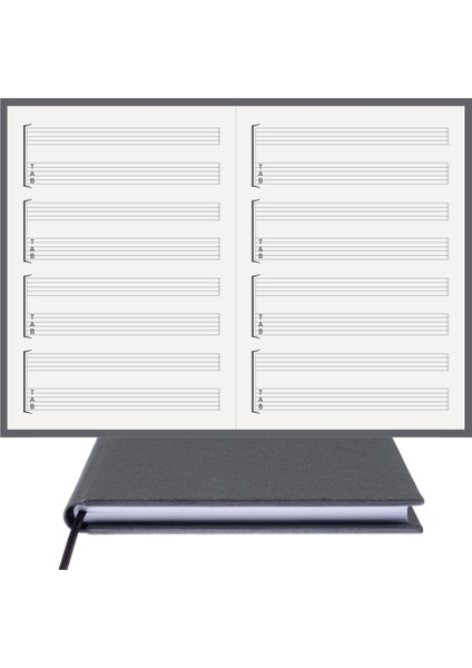 Gitar Nota Defteri Boş ve Tab Anahtarlı + Planner El Yapımı El Dikişi Özel Tasarım A 5