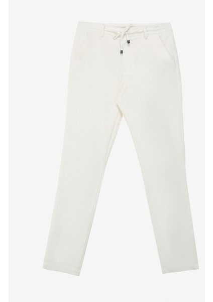 Kırık Beyaz Erkek Basic Chino Pantolon F4SM-PNT 0294